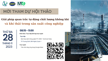 Mời tham dự hội thảo giới thiệu "Giải pháp quan trắc tự động chất lượng không khí và khí thải trong sản xuất công nghiệp"
